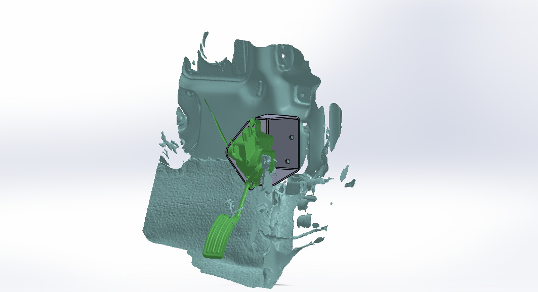 Landcruiser 80 Series to ZD30 Throttle Bracket CAD view 4