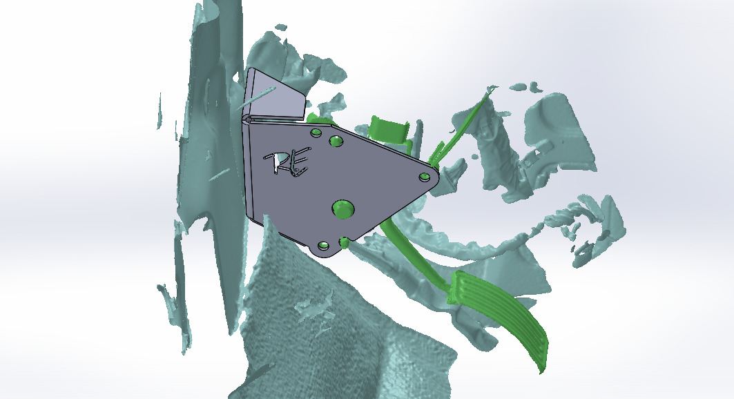 Landcruiser 80 Series to ZD30 Throttle Bracket CAD view 5