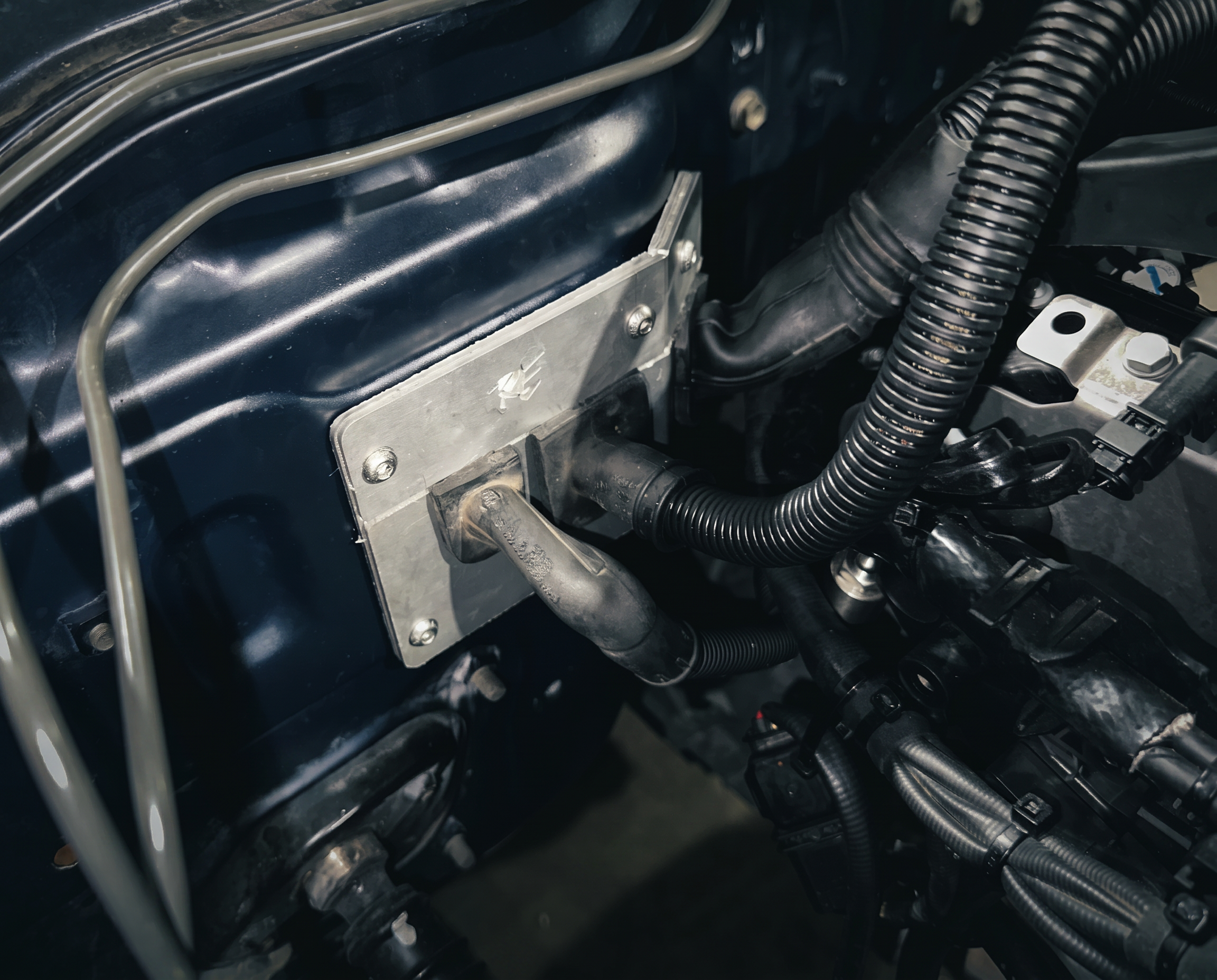 Landcruiser 80 Series M57 Firewall Adapter CAD view 2