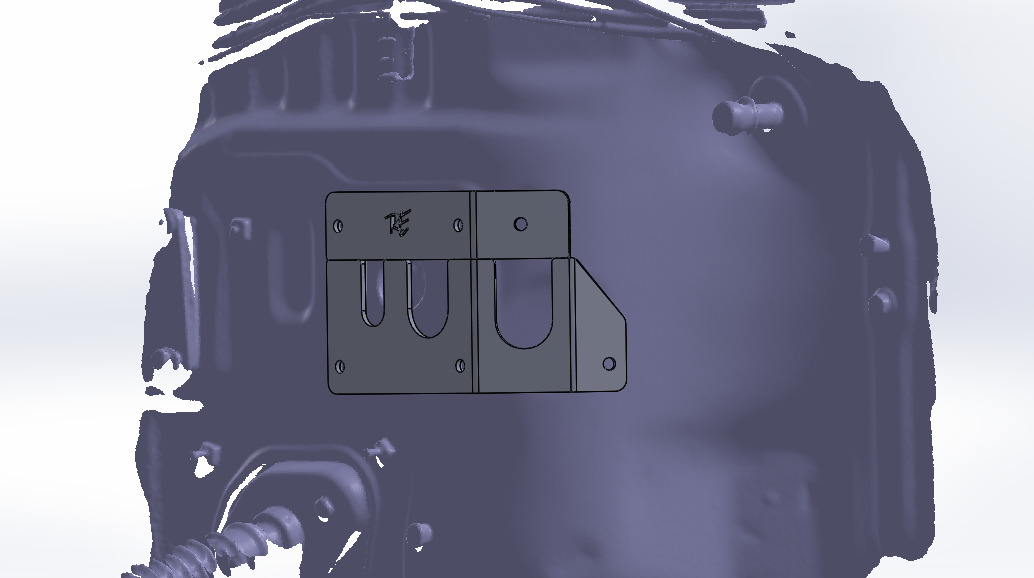 Landcruiser 80 Series M57 Firewall Adapter CAD view 6